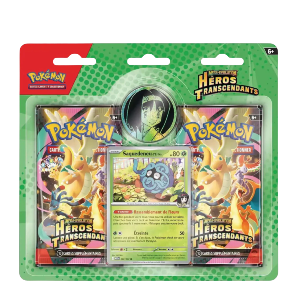 Duo Pack Méga-Évolution : Héros Transcendants - Saquedeneu d'Erika